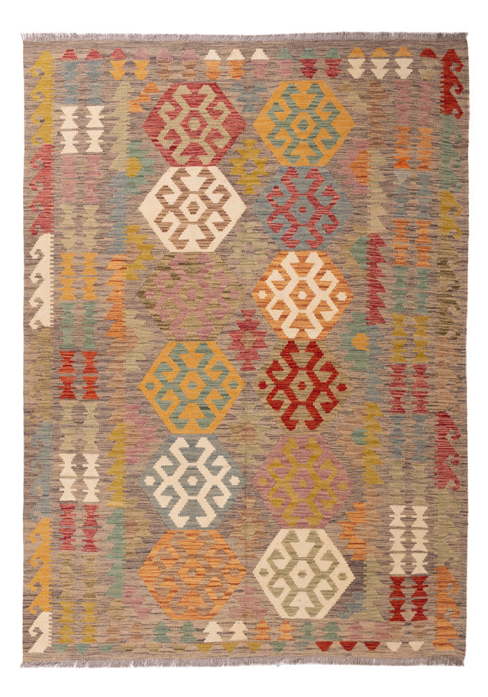 Kelim Maimene Teppich 168x243cm - bunt