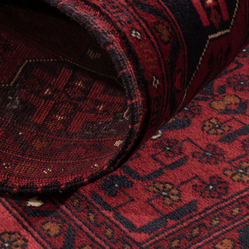 Afghan Teppich 100x139cm - Orientteppich - rot