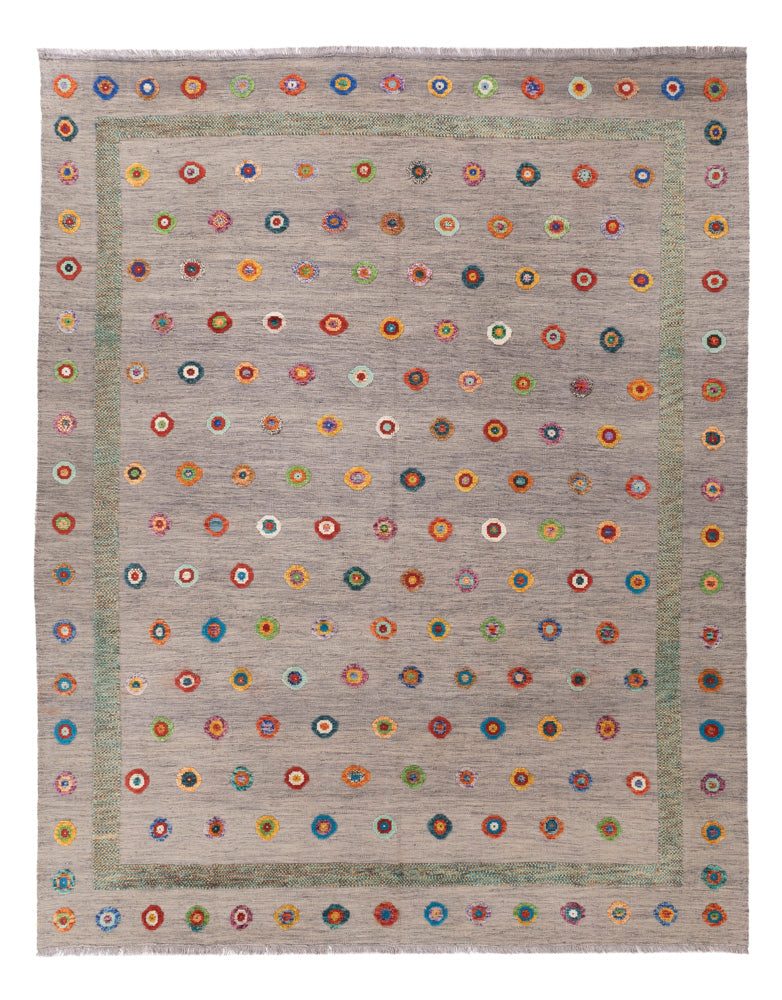 Kelim Maimene Teppich 264x343cm - grau