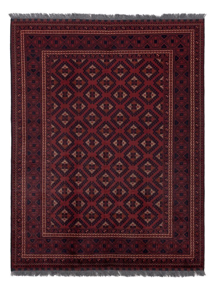 Afghan Teppich 147x195cm - Orientteppich - rot