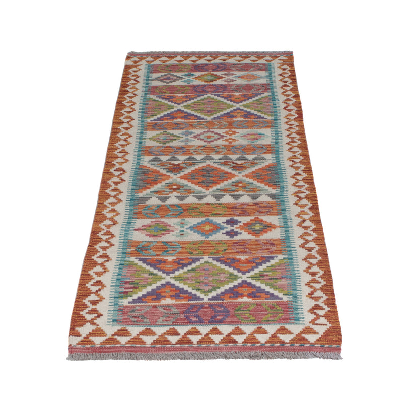 Kelim Maimene Teppich 59x194cm - mehrfarbig