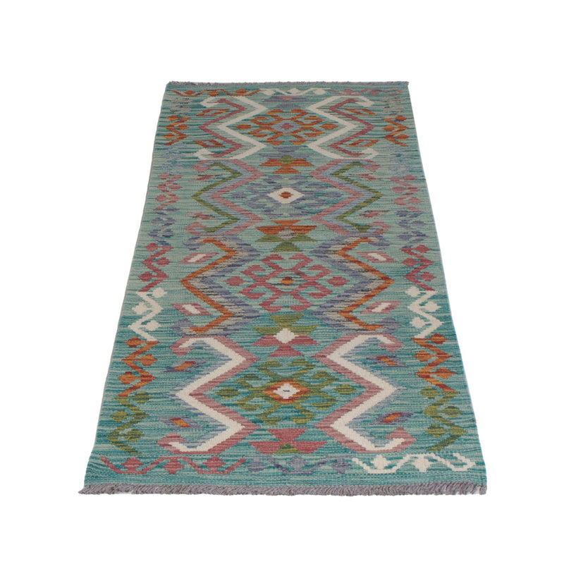 Kelim Maimene Teppich 65x195cm - mehrfarbig