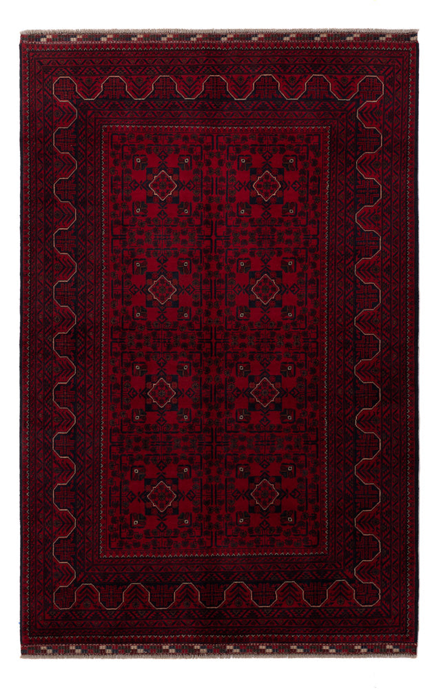 Khal Mohammadi Teppich 162x245cm - Orientteppich - dunkelrot