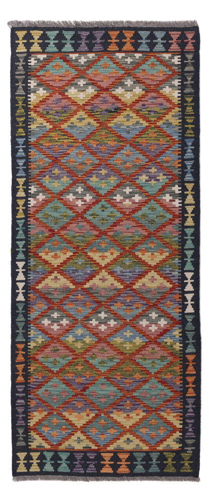 Kelim Maimene Teppich 82x198cm - mehrfarbig