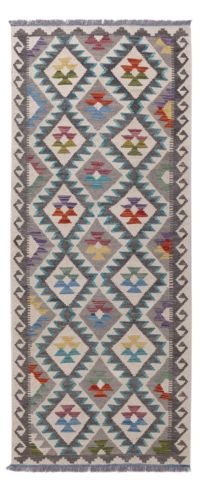 Kelim Maimene Teppich 80x206cm - mehrfarbig