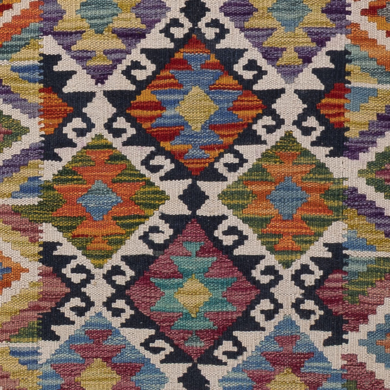 Kelim Maimene Teppich 80x190cm - mehrfarbig
