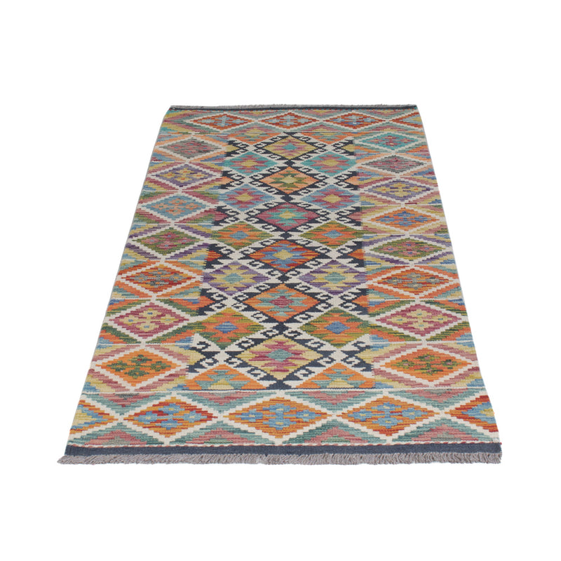 Kelim Maimene Teppich 80x190cm - mehrfarbig