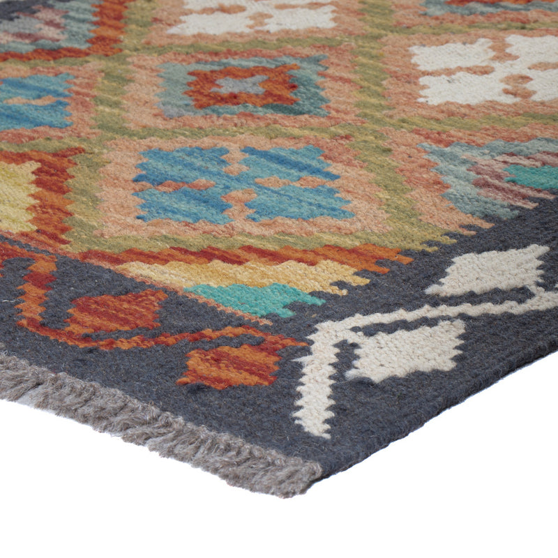 Kelim Maimene Teppich 58x203cm - mehrfarbig