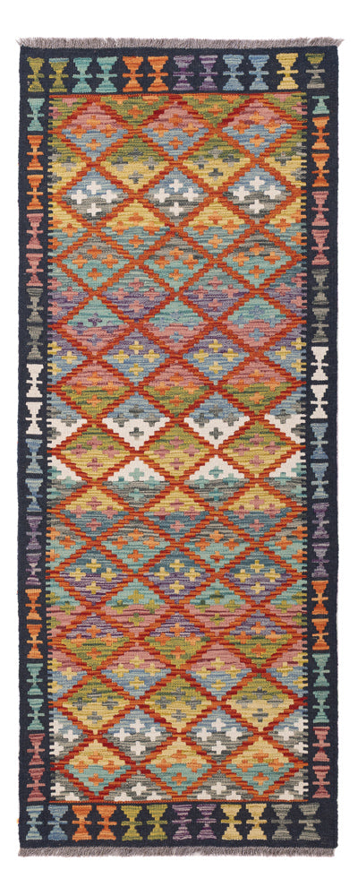 Kelim Maimene Teppich 80x204cm - mehrfarbig