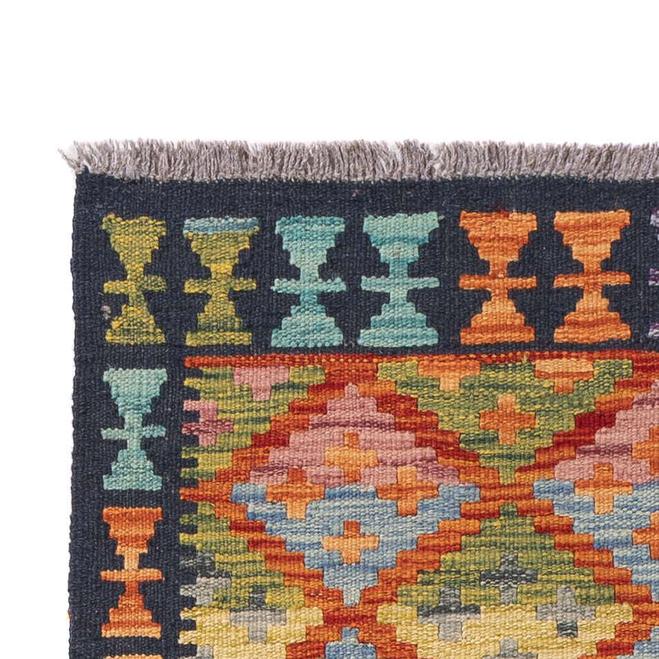 Kelim Maimene Teppich 80x204cm - mehrfarbig