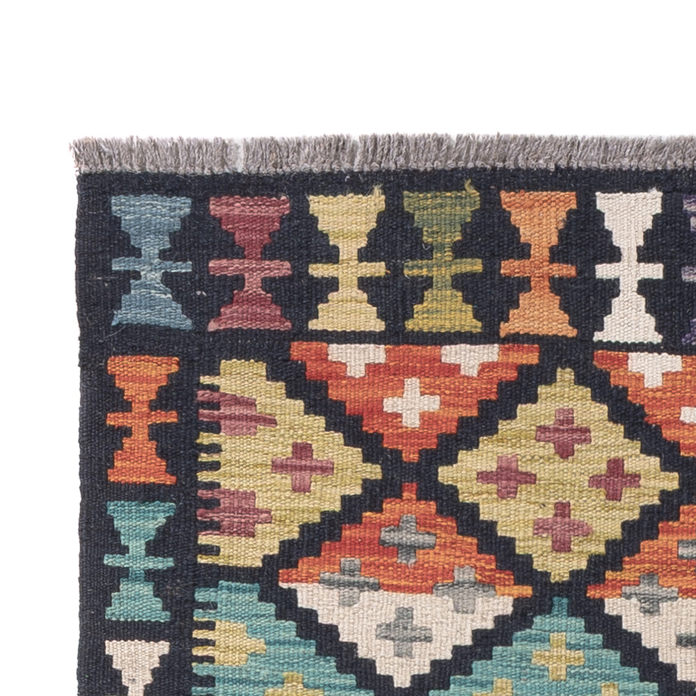 Kelim Maimene Teppich 84x196cm - mehrfarbig