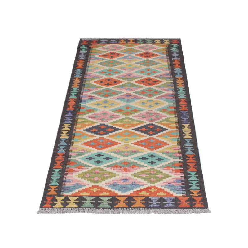 Kelim Maimene Teppich 65x196cm - mehrfarbig