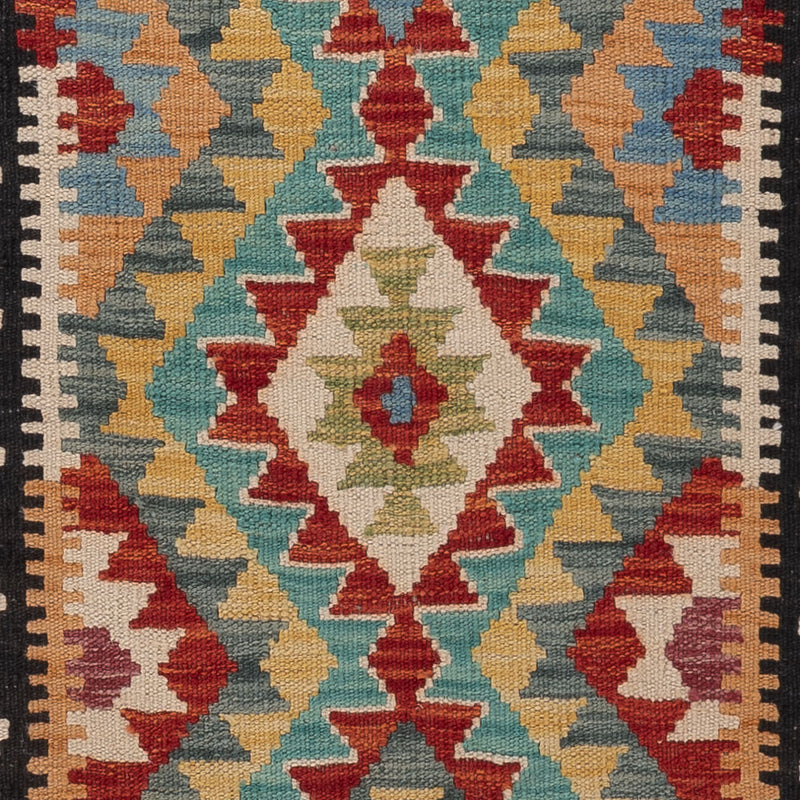 Kelim Maimene Teppich 65x193cm - mehrfarbig