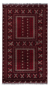 Afghan Teppich 152x252cm - Orientteppich - dunkelrot – product image