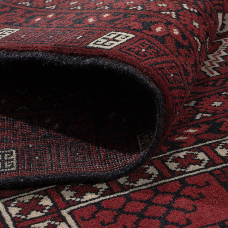 Afghan Teppich 152x252cm - Orientteppich - dunkelrot