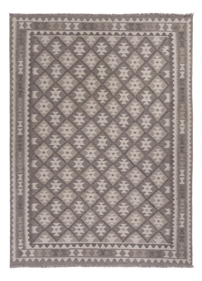 Kelim Maimene Teppich 177x244cm - dunkelgrau
