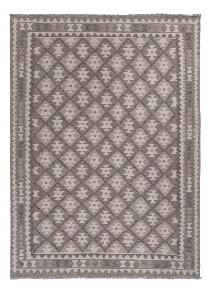Kelim Maimene Teppich 177x244cm - dunkelgrau