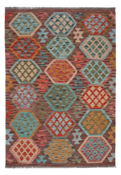 Kelim Maimene Teppich 89x126cm - mehrfarbig