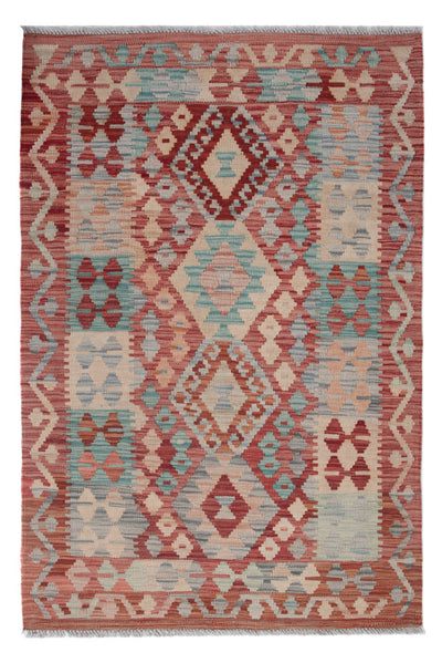Kelim Maimene Teppich 88x127cm - mehrfarbig