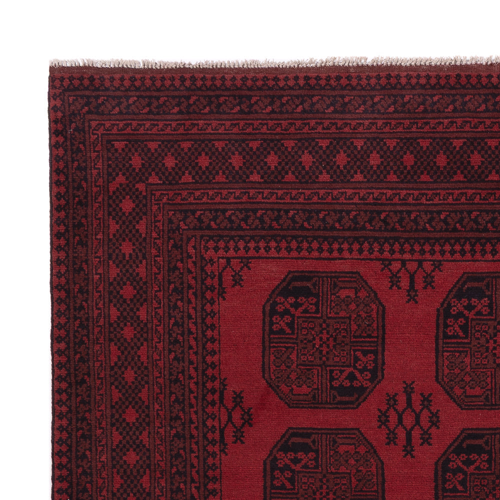 Akhche Teppich 206x290cm - Perserteppich - dunkelrot