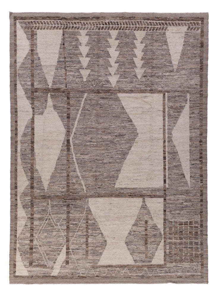 Berber Teppich 253x349cm - Wollteppich - dunkelgrau