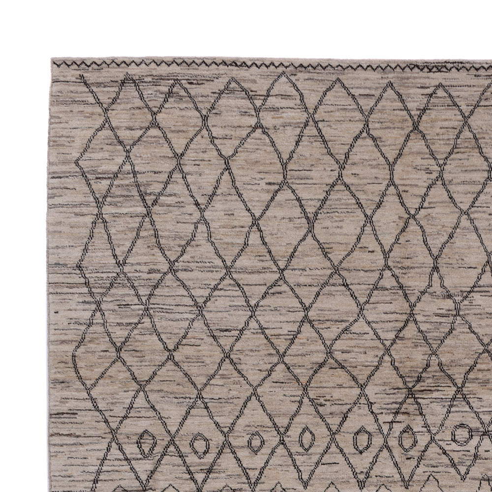 Berber Teppich 250x347cm - Wollteppich - dunkelgrau