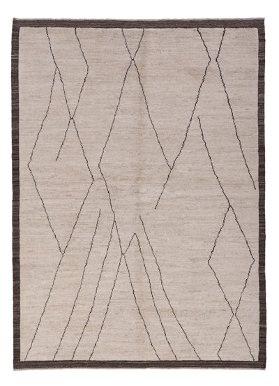 Berber Teppich 172x239cm - Wollteppich - hellgrau