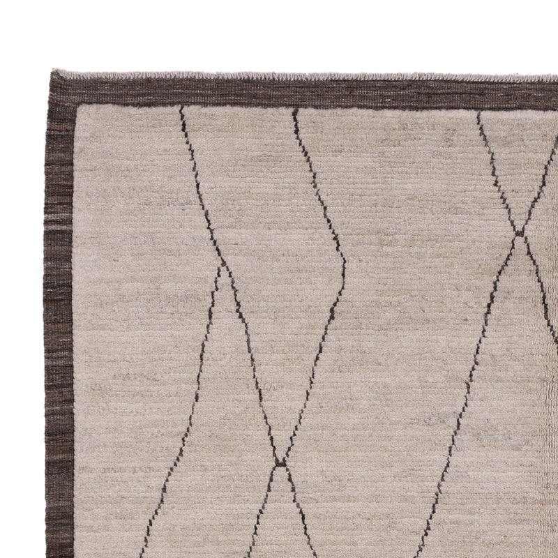 Berber Teppich 172x239cm - Wollteppich - hellgrau