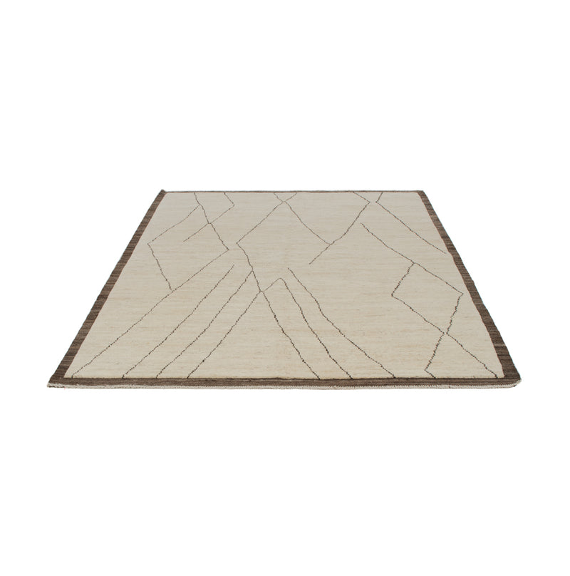 Berber Teppich 172x239cm - Wollteppich - hellgrau