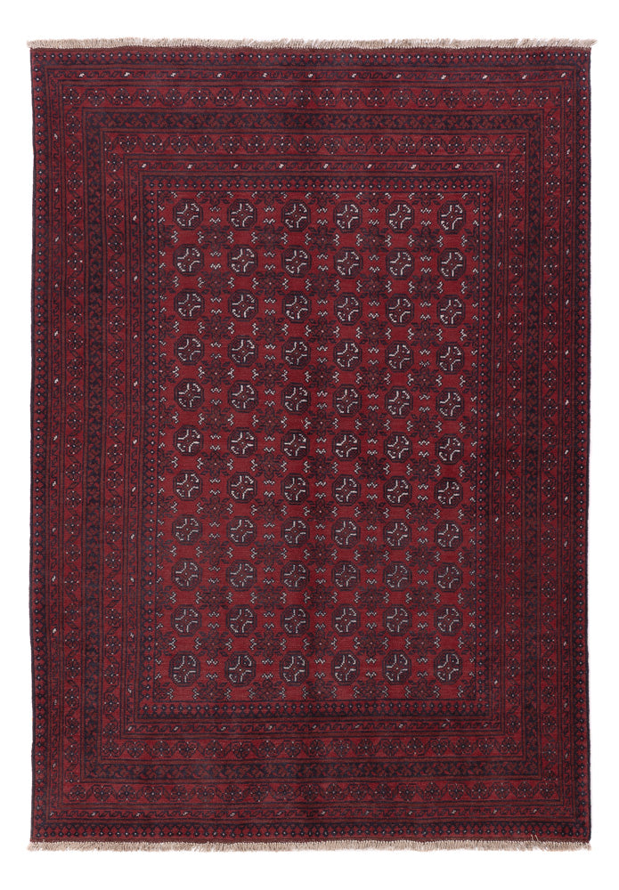 Akhche Teppich 166x238cm - Perserteppich - dunkelrot
