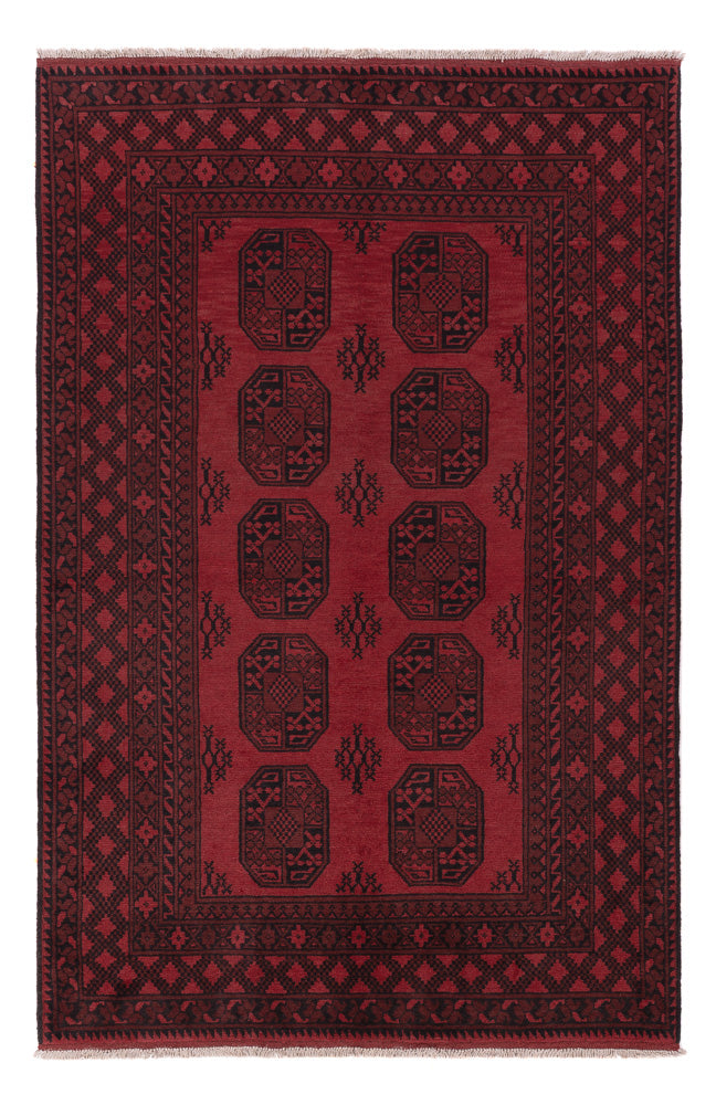 Akhche Teppich 162x242cm - Perserteppich - dunkelrot