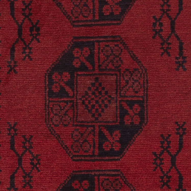 Akhche Teppich 100x194cm - Perserteppich - dunkelrot