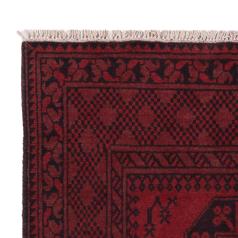 Akhche Teppich 100x194cm - Perserteppich - dunkelrot