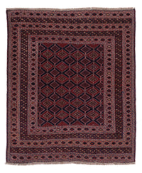 Kelim Afghan Teppich 161x187cm - dunkelrot – product image