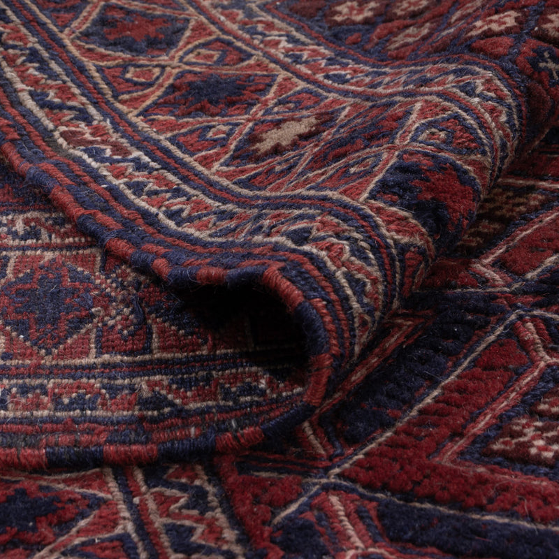 Kelim Afghan Teppich 161x187cm - dunkelrot