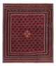 Kelim Afghan Teppich 158x184cm - dunkelrot