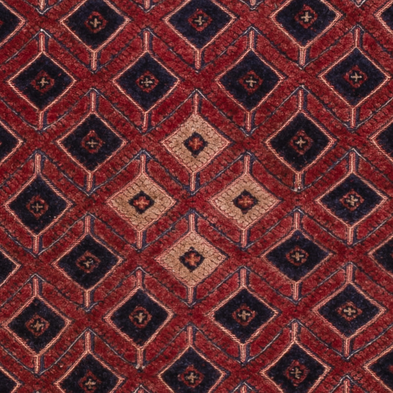Kelim Afghan Teppich 158x184cm - dunkelrot