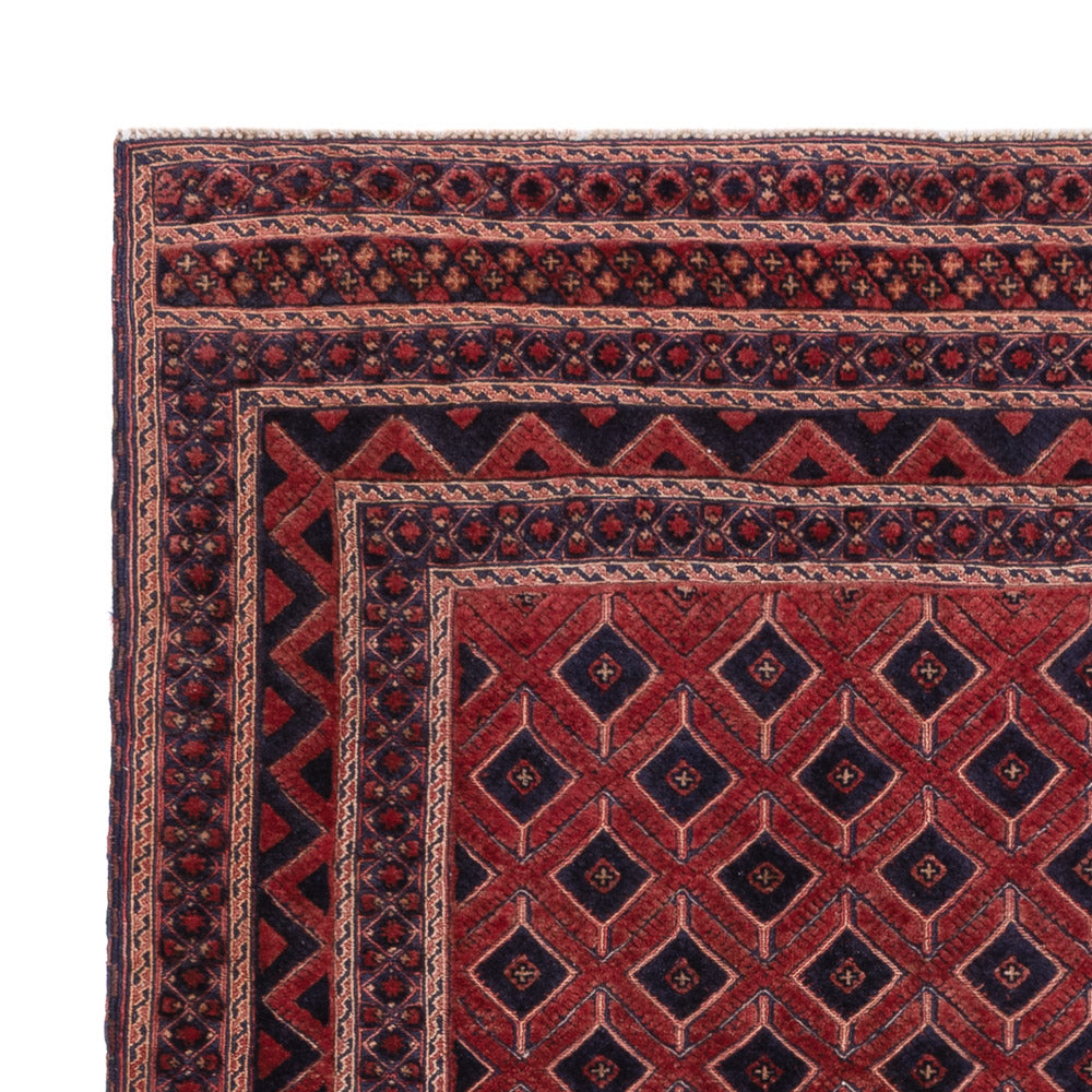 Kelim Afghan Teppich 158x184cm - dunkelrot