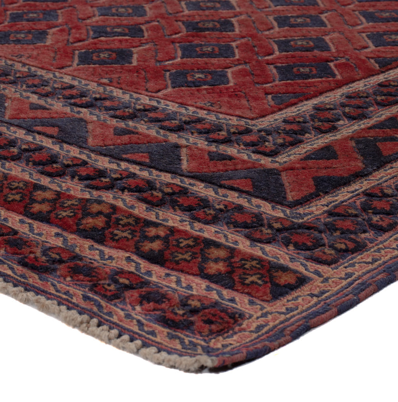 Kelim Afghan Teppich 158x184cm - dunkelrot