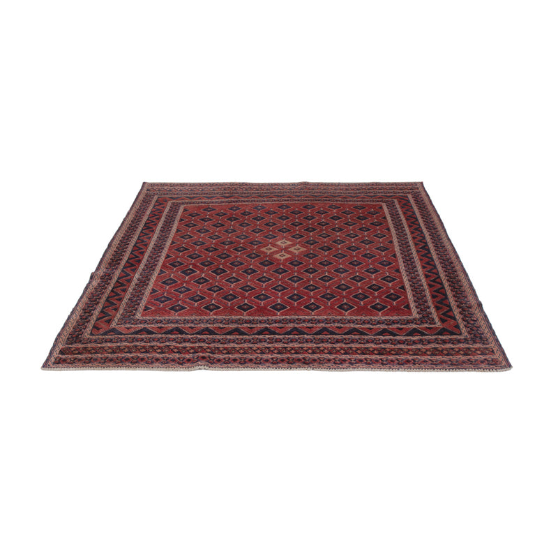 Kelim Afghan Teppich 158x184cm - dunkelrot