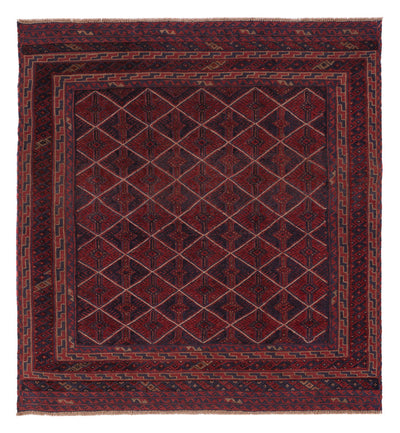 Kelim Afghan Teppich 167x176cm - dunkelrot