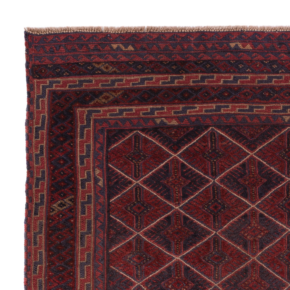 Kelim Afghan Teppich 167x176cm - dunkelrot