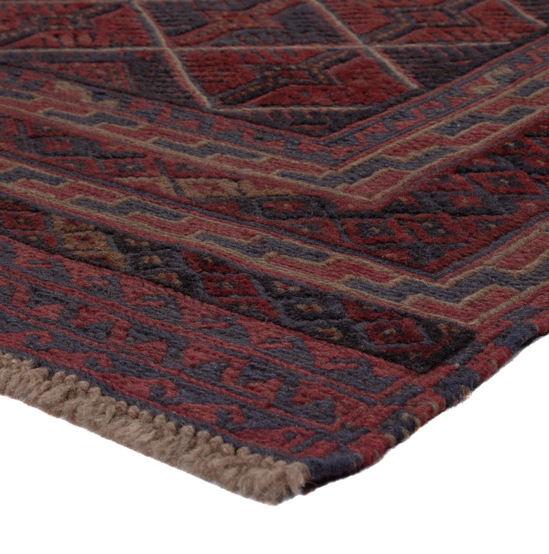 Kelim Afghan Teppich 167x176cm - dunkelrot