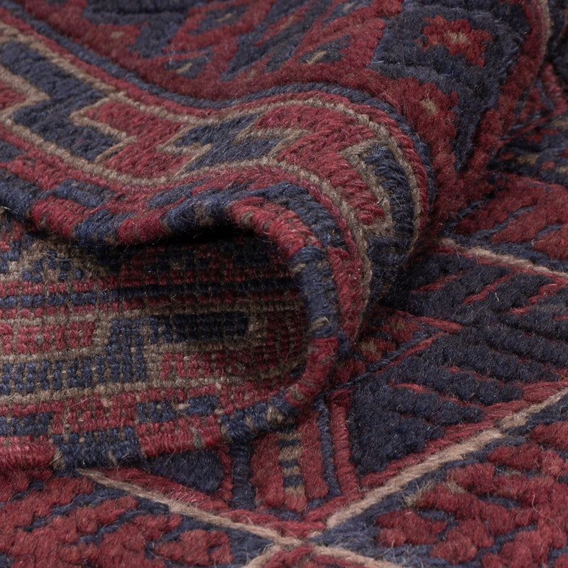 Kelim Afghan Teppich 167x176cm - dunkelrot