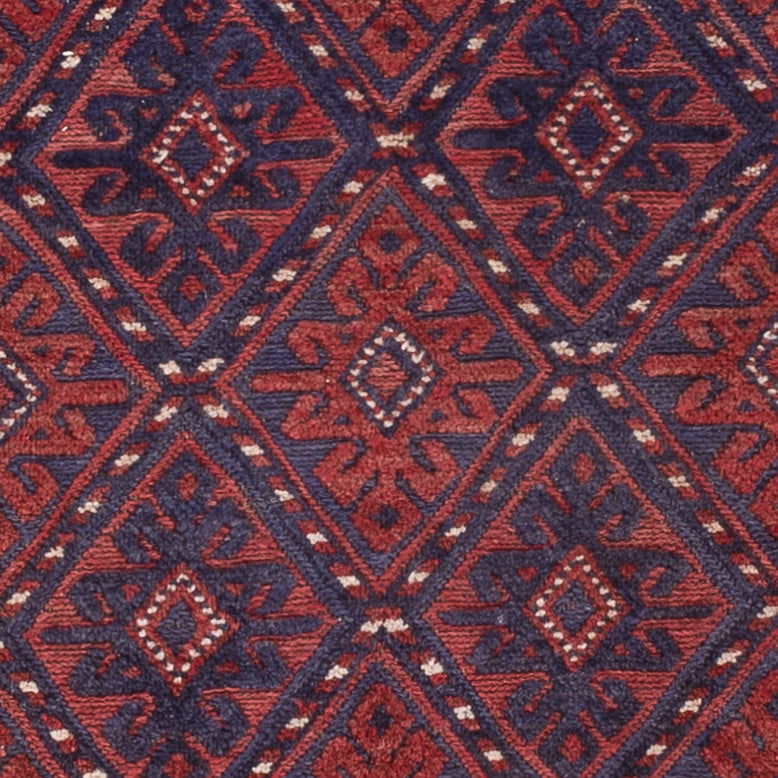 Kelim Afghan Teppich 145x191cm - dunkelrot