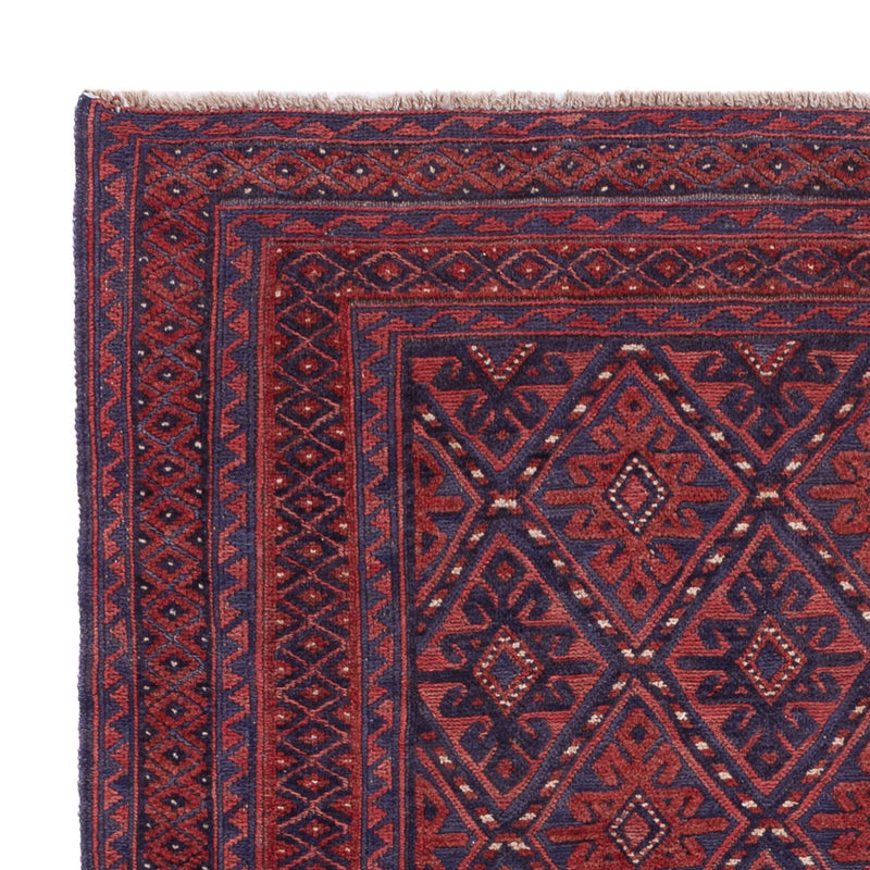 Kelim Afghan Teppich 145x191cm - dunkelrot