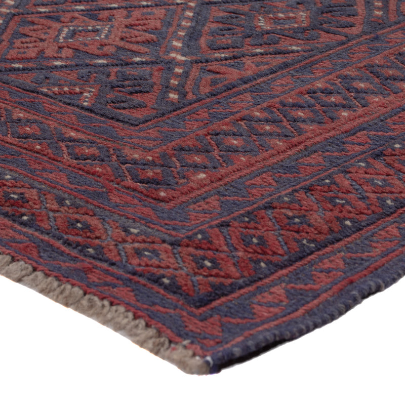 Kelim Afghan Teppich 145x191cm - dunkelrot