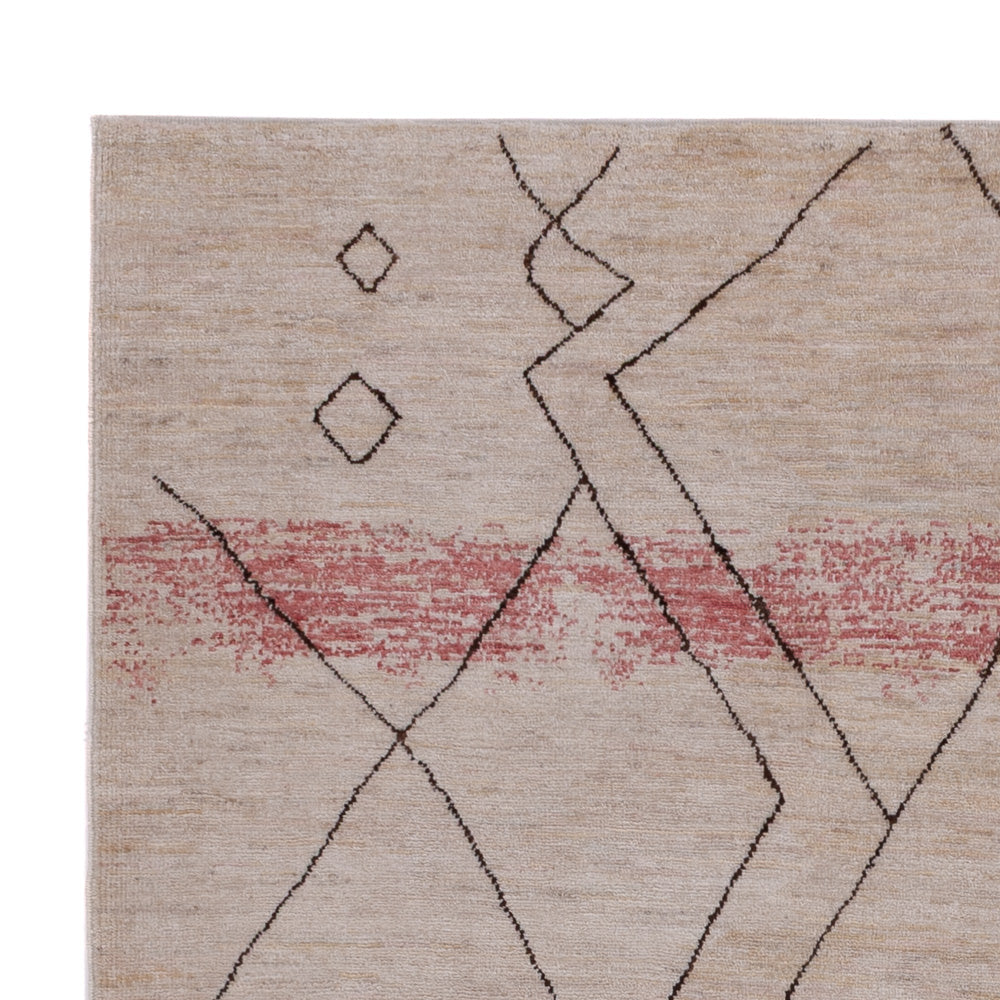 Berber Teppich 165x211cm - Wollteppich - hellgrau