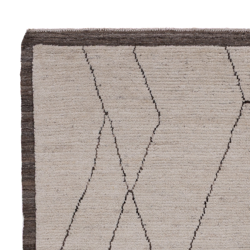 Berber Teppich 161x200cm - Wollteppich - grau