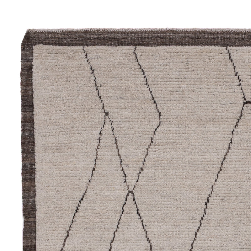 Berber Teppich 161x200cm - Wollteppich - grau